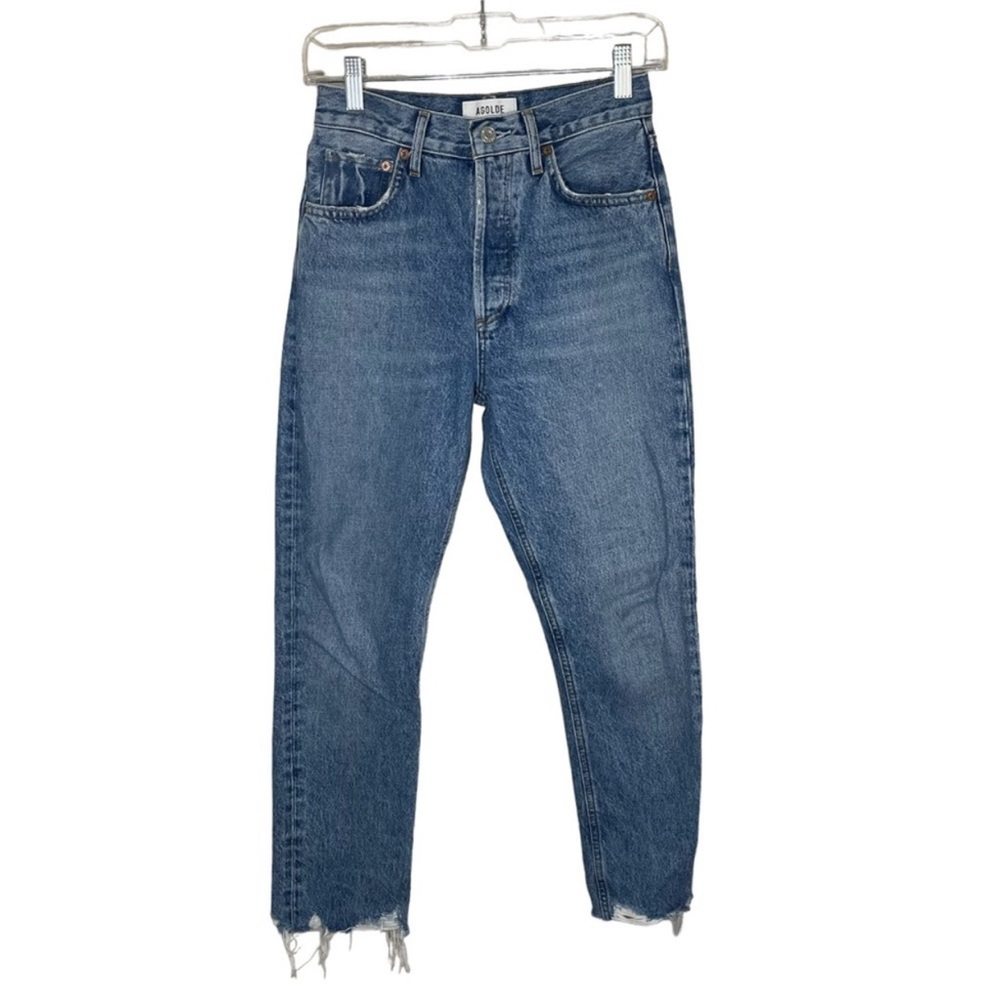 Agolde Riley crop raw hem jeans women’s size 24